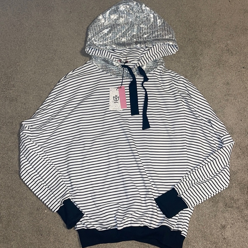 Sparkly Stripped Hoodie